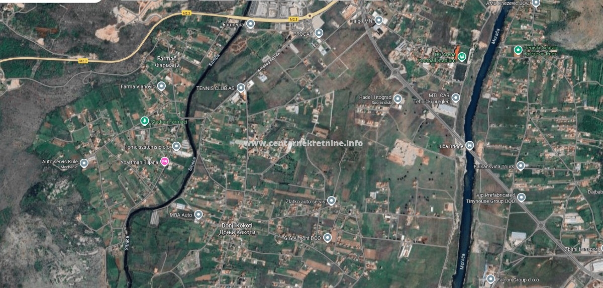 Prodaja, zemljište 1.400m2, Donji Kokoti, Podgorica